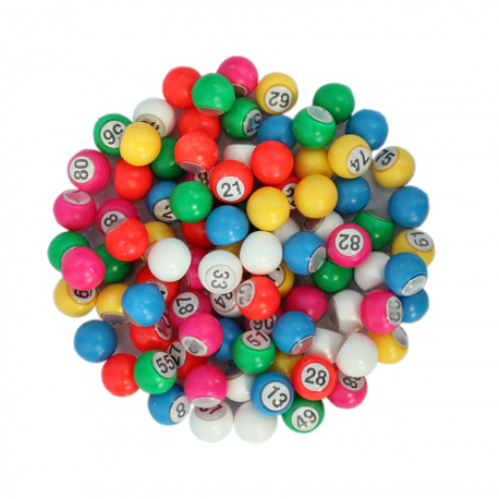 Sachet 90 boules multicolores 18 mm