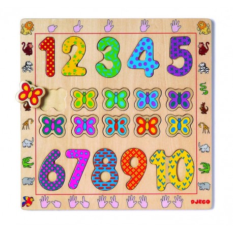 Puzzle encastrement chiffres 1-10
