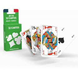 Jeu de belote 32 cartes emballage écologique