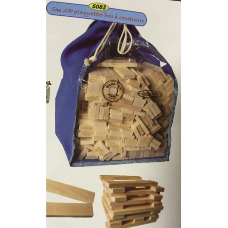 Plaquettes en bois pour jeux de construction 
