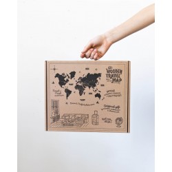 Carte du Monde en bois 3D Terra M