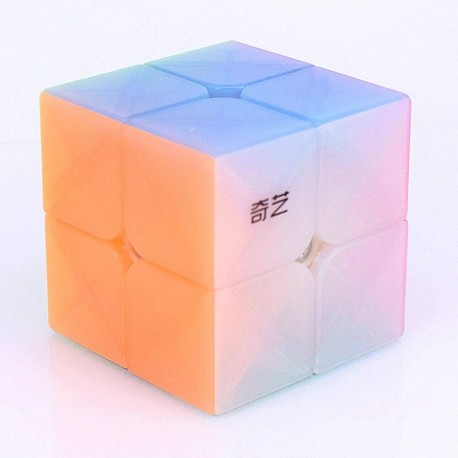 Cube 2x2 Stickerless QiYi Jelly Color