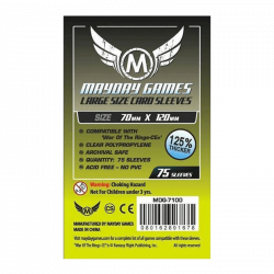 Étuis protège-cartes (sleeves) Mayday 70x120 mm Premium (paquet de 75)