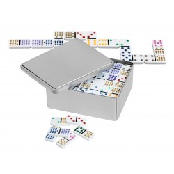 Domino double 15, en boîte métallique
