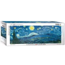 Vincent Van Gogh - la Nuit Etoilée (panoramique, élargi de l'original)
