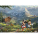 Puzzle 1000 pièces Disney Mickey et Minnie dans les Alpes