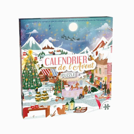 Calendrier de l'Avent Puzzle : le Village de Noël