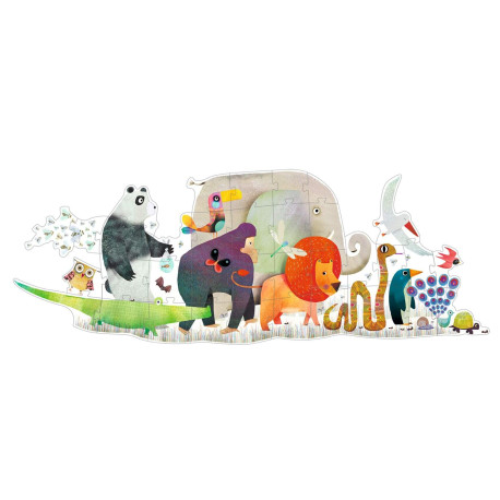 Puzzle Maxi Géant : la Parade des Animaux (36 pièces)