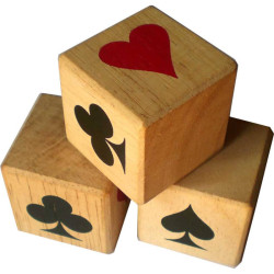 cube de coinche en hévéa