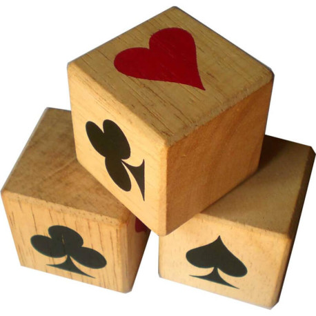 cube de coinche en hévéa