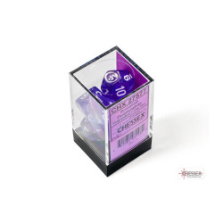 Set de 7 dés Luminary - Violet/Blanc