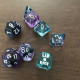 Set de 8 dés Nebula - Flourite/Blanc