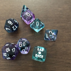 Set de 8 dés Nebula - Flourite/Blanc