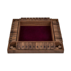 Fermer la boite / Shut the box - 4 joueurs noyer