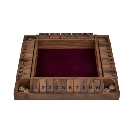 Fermer la boite / Shut the box - 4 joueurs noyer