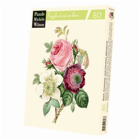 Pierre-Joseph REDOUTE - Rose, Anémone et Clématite