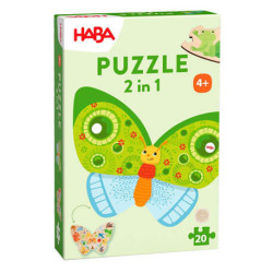 Puzzle en bois 2 en 1 : Papillon