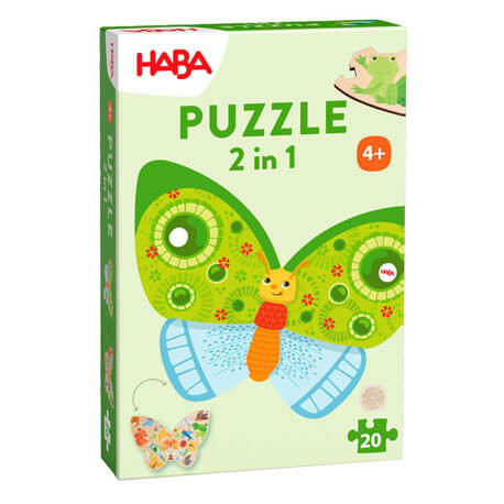 Puzzle en bois 2 en 1 : Papillon