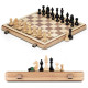 Jeu d'Echecs, coffret en Hêtre
