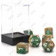Set de 7 dés Gemini - or-vert/blanc