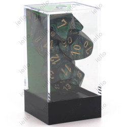 Set de 7 dés SCARAB : Jade & Or