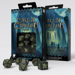 Set de Dés : Call of Cthulhu "Noir & Brille dans le noir"