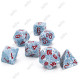 Set de 7 Dés Granite : Air Gris & Rouge