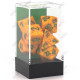 Set de 7 Dés Granite : Lotus Orange & Vert