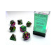 Set de 7 Dés Gemini : Vert, Violet & Or