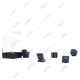 Set de 7 Dés Granite : Cobalt & Bleu Cobalt