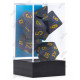 Set de 7 Dés GRANITE : Minuit Violet & Jaune
