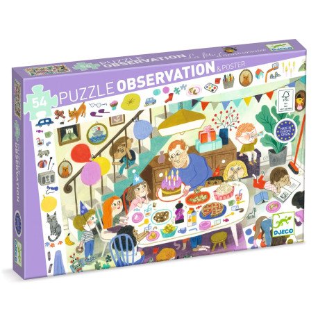 Puzzle d'observation- La Fête d'Anniversaire