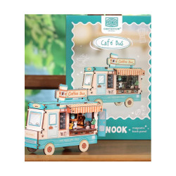 Mini Book Nook Café Bus