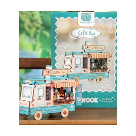 Mini Book Nook Café Bus